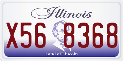 IL license plate X568368
