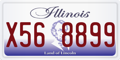 IL license plate X568899