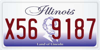 IL license plate X569187