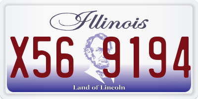 IL license plate X569194