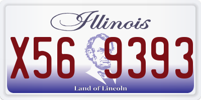 IL license plate X569393