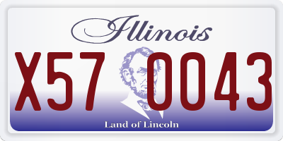 IL license plate X570043
