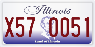 IL license plate X570051