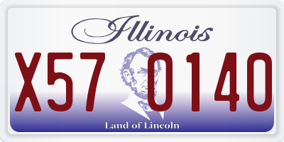 IL license plate X570140