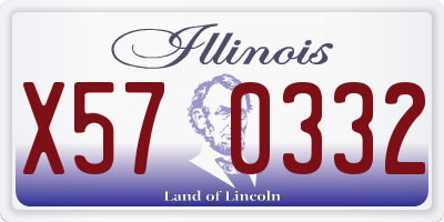 IL license plate X570332