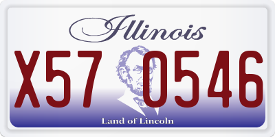 IL license plate X570546