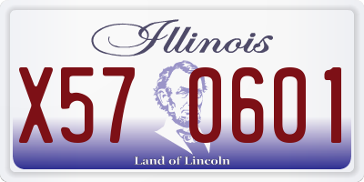 IL license plate X570601