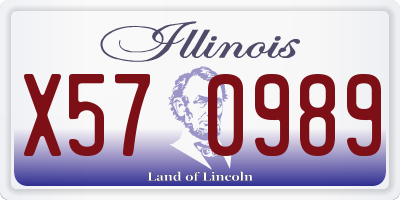 IL license plate X570989