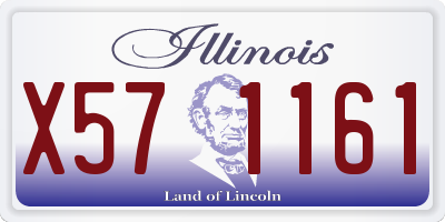 IL license plate X571161