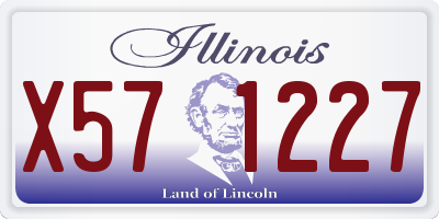 IL license plate X571227