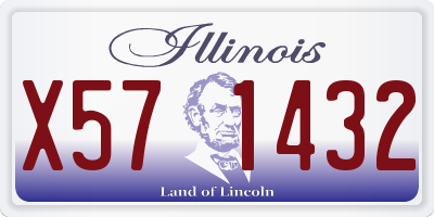 IL license plate X571432