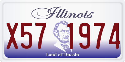 IL license plate X571974