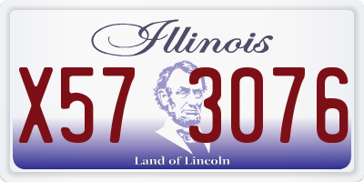 IL license plate X573076