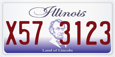 IL license plate X573123