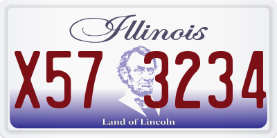 IL license plate X573234