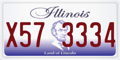IL license plate X573334