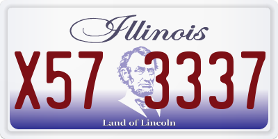 IL license plate X573337