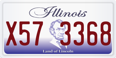 IL license plate X573368