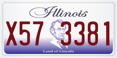 IL license plate X573381
