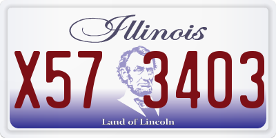 IL license plate X573403