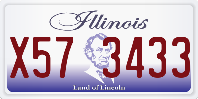 IL license plate X573433