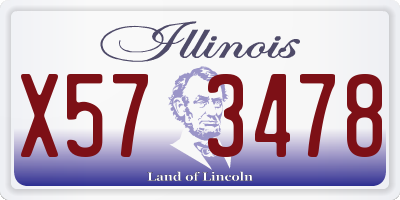 IL license plate X573478