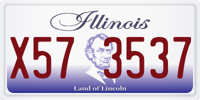 IL license plate X573537
