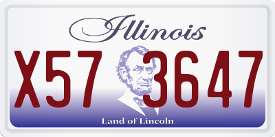 IL license plate X573647