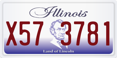 IL license plate X573781