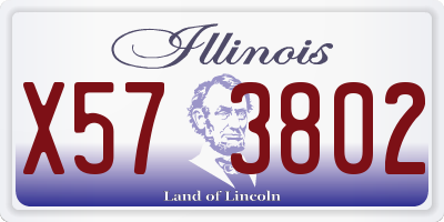IL license plate X573802