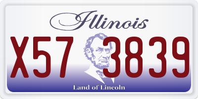 IL license plate X573839