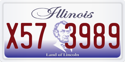 IL license plate X573989