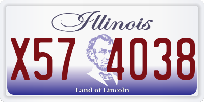 IL license plate X574038