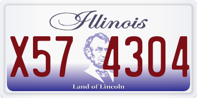 IL license plate X574304