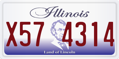 IL license plate X574314