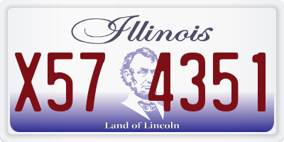IL license plate X574351