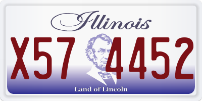 IL license plate X574452