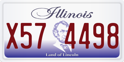 IL license plate X574498