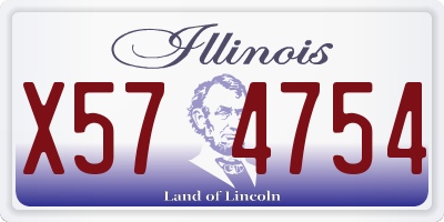 IL license plate X574754