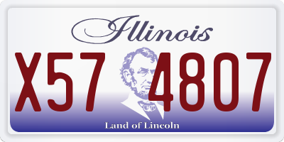 IL license plate X574807