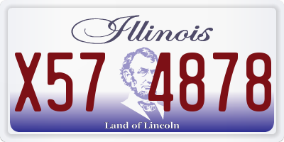 IL license plate X574878