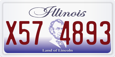 IL license plate X574893