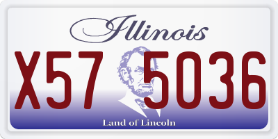 IL license plate X575036