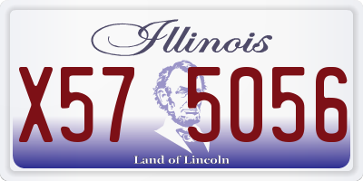IL license plate X575056