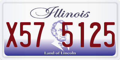 IL license plate X575125