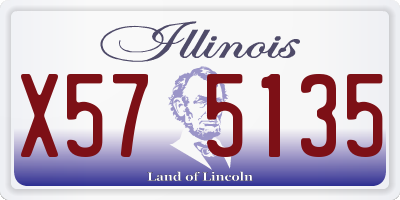 IL license plate X575135