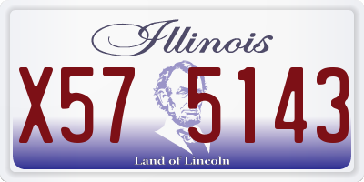 IL license plate X575143