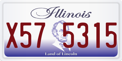 IL license plate X575315
