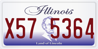 IL license plate X575364