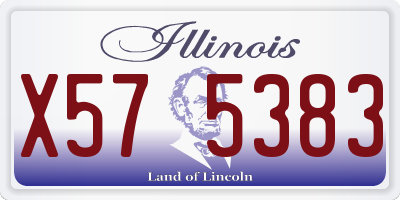 IL license plate X575383